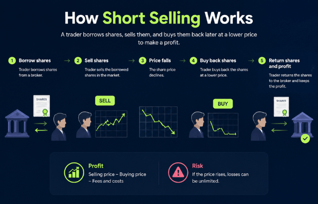 How Short Selling works illustrated. - Ultima Markets
